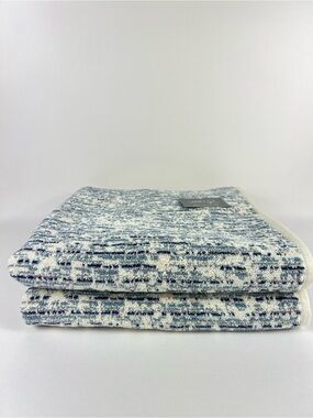 Loft by Loftex Bath Towel Set Blue Cream Blush Pink Soft 100% Cotton 2 Pc NEW